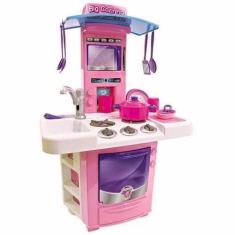 Imagem de Kit Big Cozinha Infantil Completa Brinquedo Fogão Criança - Fenix Indu