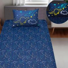 Imagem de Jogo De Lençol 2 Peças Portallar Joy Dinossauros Solteiro