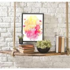 Imagem de Quadro Decorativo Viva A Vida 45X34Cm