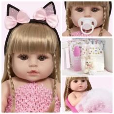 Imagem de Boneca Reborn Barata Menina Bailarina Diversos Acessórios - Cegonha Re