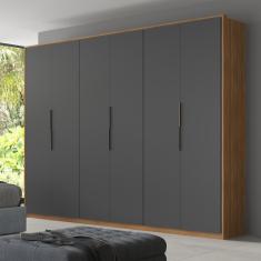 Imagem de Guarda Roupa Casal 6 Portas E 6 Gavetas Atrice Amêndola-grafito Amêndola-grafito