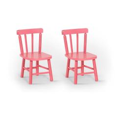Imagem de Kit 02 Cadeiras Infantil - Rosa - BTB Móveis