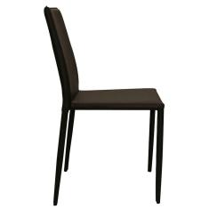 Imagem de Kit 3 Cadeiras Decorativas Sala e Cozinha Karma PVC Marrom - Gran Belo
