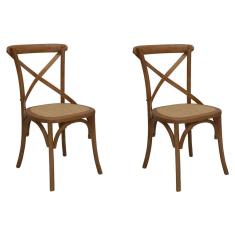 Imagem de Kit 2 Cadeiras Sala de Jantar Cozinha Danna Rattan Natural