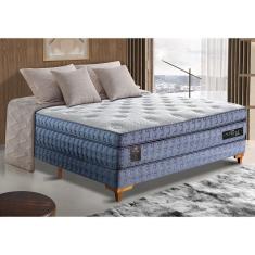 Imagem de Cama Box Casal Colchão Euro Pillow + Box 138x188x70 Molas Ensacadas Cama Inbox Supreme Confort Gel