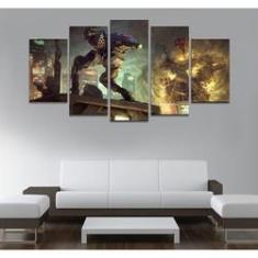 Imagem de Quadro Decorativos battletech com 5 peças 130x65