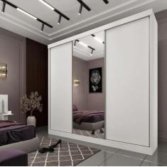 Imagem de Guarda Roupa Com Espelho 3 Portas 240cm Somalia Espresso Móveis