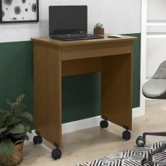 Imagem de Escrivaninha Escritório Compact Not 1 Gaveta Pés Rodízios - Freijó