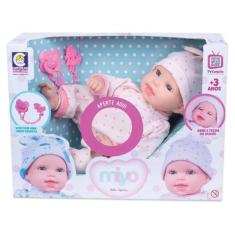 Imagem de Brinquedo Infantil Boneca Miyo Menina Com Sons De Bebê Cotiplas 2391