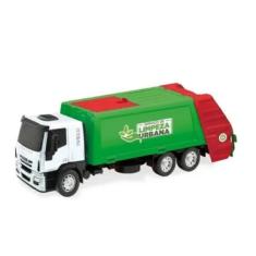 Imagem de Miniatura Caminhao Coleta Brinquedo Caminhão Limpeza Urbana