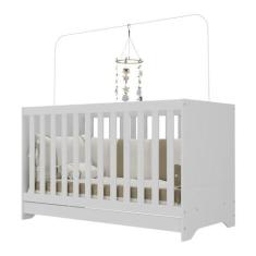 Imagem de Berço 3 em 1 para Colchão 60x130cm Pipoca Multimóveis Bb0527 Branco