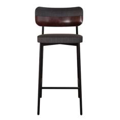 Imagem de Banqueta Alloa Fixa com 4 Pés 50 X 44,7 X 163,5cm com 1 Unidade Preto/Café/Preto Epoxi