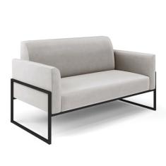 Imagem de Sofá Namoradeira Base Industrial Alta Preto Marisa Veludo D03 - D'Rossi