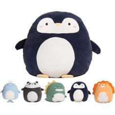 Imagem de Almofada Penguin Hugging, bicho de pelúcia — lindo brinquedo de pelúcia para crianças, aniversário, dia dos namorados e Natal