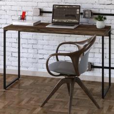 Imagem de Mesa Escrivaninha Dynamica Carvalho Dark/preto 11067 - Compace
