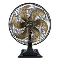 Imagem de Ventilador Mesa Turbo 3 Velocidades 127V Preto Com Dourado Goar VT50MD