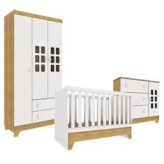 Imagem de Quarto de Bebê Malu Branco Acetinado Bétula  Carolina - Carolina Baby