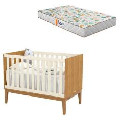 Imagem de Berço Americano Unique Freijó Off White Eco Wood Com Colchão Gazin - Matic