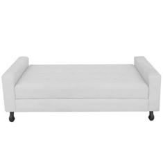 Imagem de Recamier Calçadeira Sofá Slim   1,40 cm Casal Baú Quarto Sala Suede Br