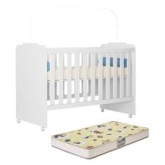 Imagem de Berço Amore Branco com Colchão Supreme - Peternella Móveis, Branco