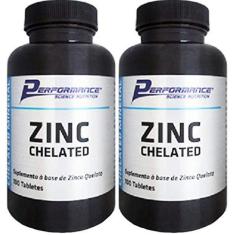 Imagem de Zinco Mineral Quelato Zinc Chelated 29 mg Performance Nutrition 100 Tabletes Kit 2 Und
