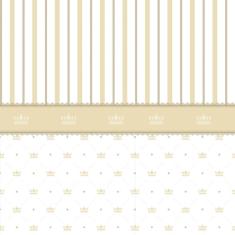 Imagem de Papel De Parede Listrado E Com Coroas Quarto Infantil Bebê