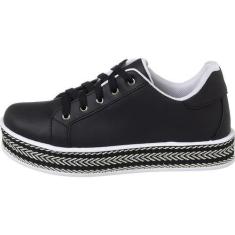 Imagem de Tênis Casual Infantil Feminino Sola Alta Com Detalhe Conforto Criança