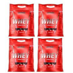 Imagem de Kit 4 Nutri Whey Integralmédica Refil 900G Morango