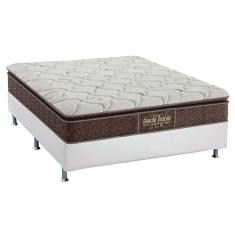Imagem de Cama Box Casal: Colchão Ortopédico Probel Guarda Costas Extra FirmeBase Courano White(138x188)