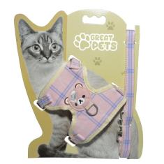 Imagem de Great pets peitoral colete p/ gato medio - rosa