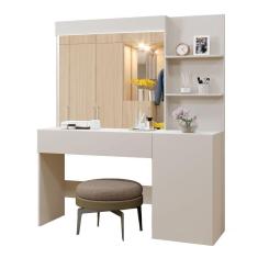 Imagem de Camarim Londres 1 Porta 1 Gaveta Com Espelho Mavaular Off White