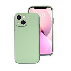 Imagem de Capa de telefone para iPhone X XR XS 11 12 13 14 Pro Max 7 8 Plus Contratada Cor Pura Silicone Líquido Capa Traseira Macia, Matcha, Para iPhone 12 Pro