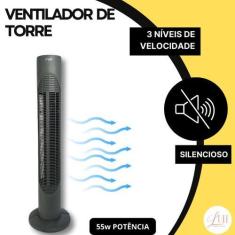 Imagem de Ventilador Circulador de Ar vertical   de Torre 3 Níveis de Velocidade