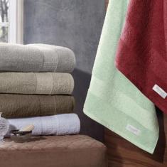 Imagem de Toalha De Banho Class  100% Algodão Fio Penteado Lavanda - Vilela Enxo