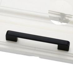 Imagem de 1 peça puxadores de alumínio preto para móveis de cozinha armário penteadeira puxadores, 128mm