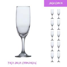 Imagem de Conjunto 10 Taça De Vidro 177Ml Rioja Champagne Cristal Luxo