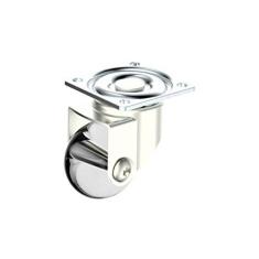 Imagem de Rodízio Transparente 035mm Sem Freio Chapa Giratória Níquel - Soprano