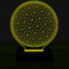 Bola de cristal luminosa para luz noturna, Bola de cristal criativa, Série  Galaxy, Base de madeira