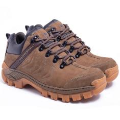 Imagem de Tênis Adventure San Diego de Couro Premium cor Marrom Claro-Masculino