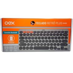 Imagem de Teclado sem Fio Retro PLUS Cinza OEX TC510