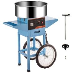 Imagem de Carrinho de Algodão Doce Elétrico Profissional em Aço Inoxidável, 110V 1000W, TIANAI, Azul