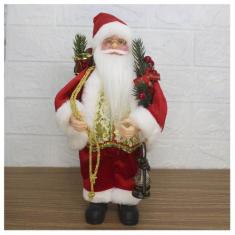Imagem de Boneco de Natal Papai Noel Tecido Lampião 30cm - Gici Christmas