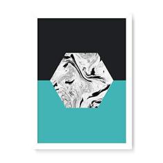 Imagem de Arte Maníacos Quadro Decorativo Escandinavo Losango - 23x16,25cm (Moldura caixa em laca )