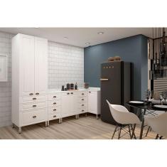 Imagem de Cozinha Compacta Modulada 4 Peças com Tampo Cristal Luciane Móveis