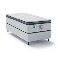 Imagem de Cama Box com Colchão Solteiro Americano Simmons Blue Wave - 096x203