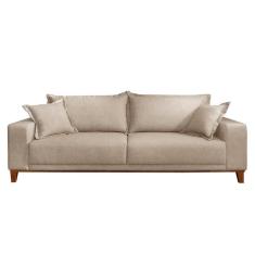 Imagem de Sofá Fixo Argos 3 Lugares Luxo 1,80 M Castellar Móbile Linho Bege Claro