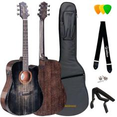 Imagem de Violão Waldman Folk Sólido Abadia Dcex-1841 Bkb C/ Bag
