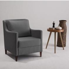 Imagem de Poltrona Em Veludo  Pés Imbuia Ellen Sofani /Imbuia