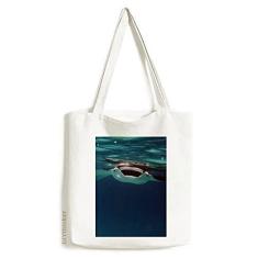 Imagem de Bolsa de lona com imagem de natureza de skate Ocean Ray Bolsa de compras casual