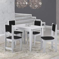 Imagem de Conjunto Sala De Jantar Mesa Com 4 Cadeiras Nicoli Sonetto Móveis 